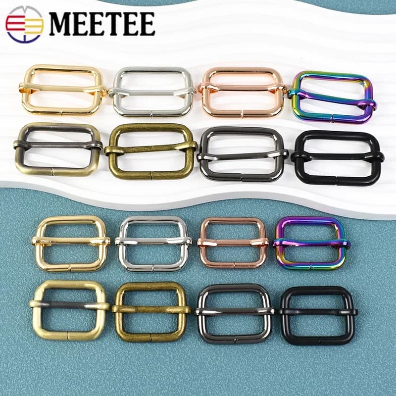 10 pezzi fibbie per cinture in metallo per borsa tracolla fibbia ad ardiglione chiusura tri-glide cursori scarpe passanti regolatore accessori per indumenti fai da te