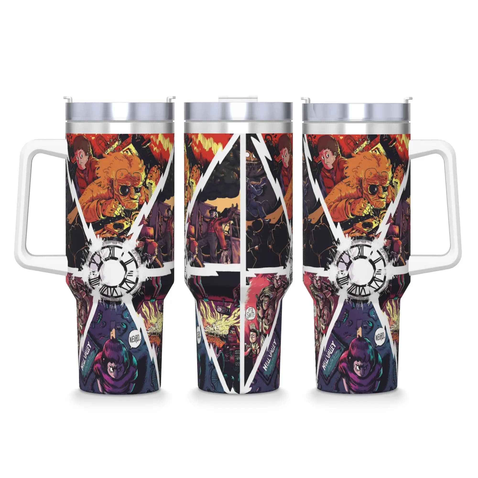 Tazza Termica in Acciaio Inox Chainsaw Man Reze, Bottiglia per Auto con Isolamento Termico per Bevande Calde e Fredde, Design da Viaggio