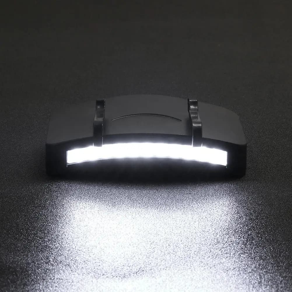 Lampada frontale ultra luminosa a mani libere LED con clip su luci da cappuccio Lampada da illuminazione ricaricabile per caccia, pesca, ciclismo, per la pesca notturna