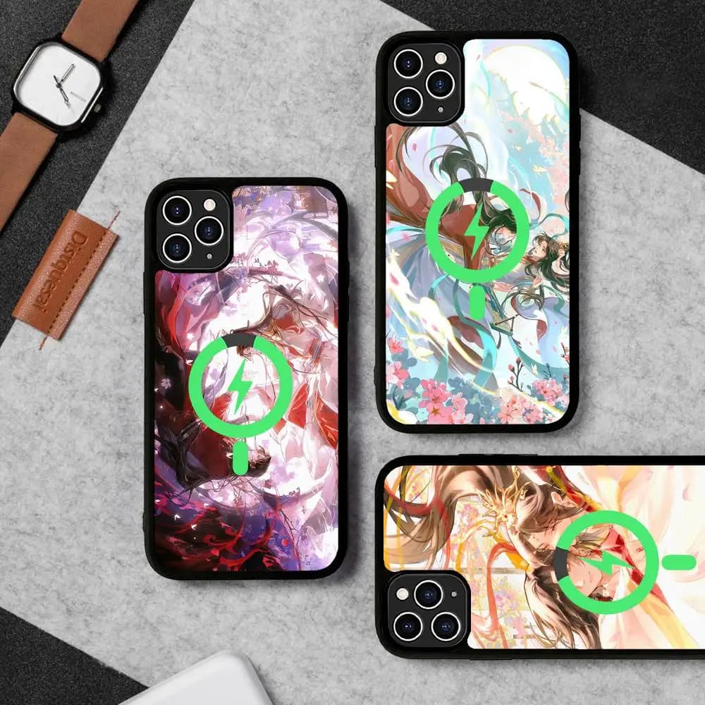 Cover magnetica Magsafe Anime Tian Guan Ci Fu per iPhone 17 16 Pro Max 15 Plus 14 13 12 11