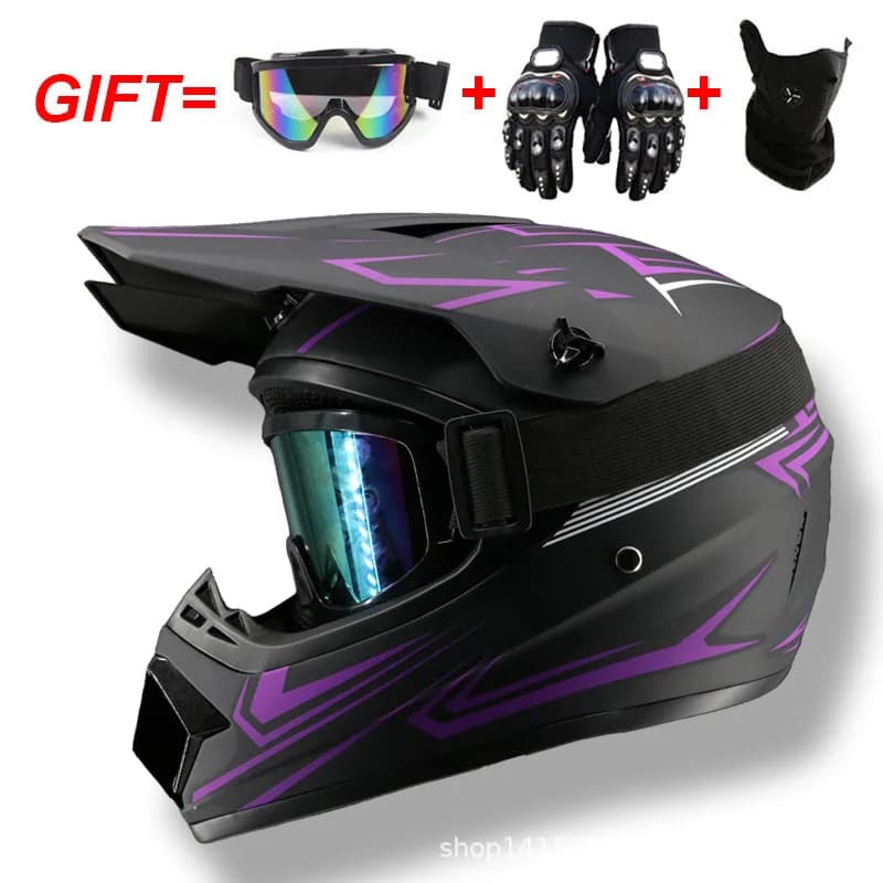 DOT Full Face Off-Road Helmet. Free Ship & 3 Gitsl Dominate MX & Trails Unleash the Adventure DH/AMMX/Dirt Bike for kids