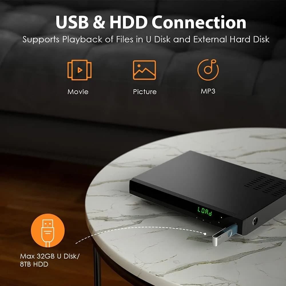 Lettore Blu-Ray DVD 1080P Sistema Home Theater per Riprodurre DVD e Blu-Ray Regione A con Uscita USB, HDMI, AV e Coassiale