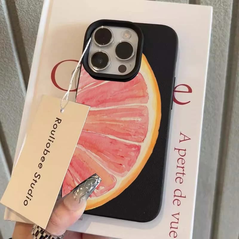 Minalis Hand Painted Watercolor Fruit Phone Case for iPhone 16 15 14 13 12 11 Pro Max XS X X XR 16 Plus 16E Silicone Soft Cover