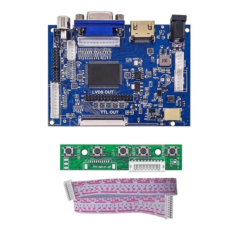 Modified 7" 8" LCD Screen 50Pin Universal Driver Board HDMI, Fit Innolux AT070TN90/92/94 for Car & Projector Modification