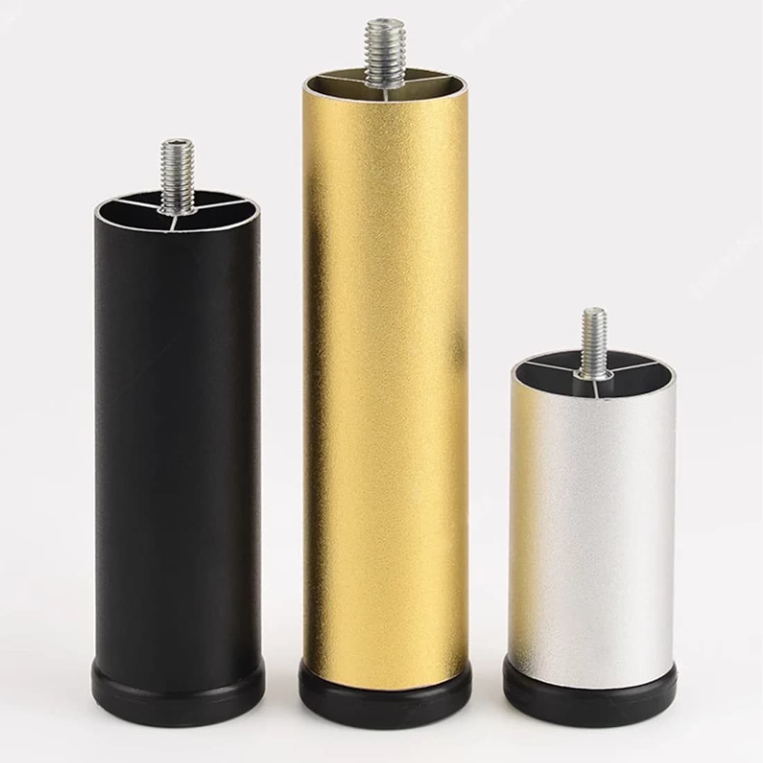 1 Pz M6 Filettatura Bullone Montaggio Dia.38mm Rotondo In Alluminio Mobili Armadio Divano Letto Lavatrice Gamba Levellig Piedi