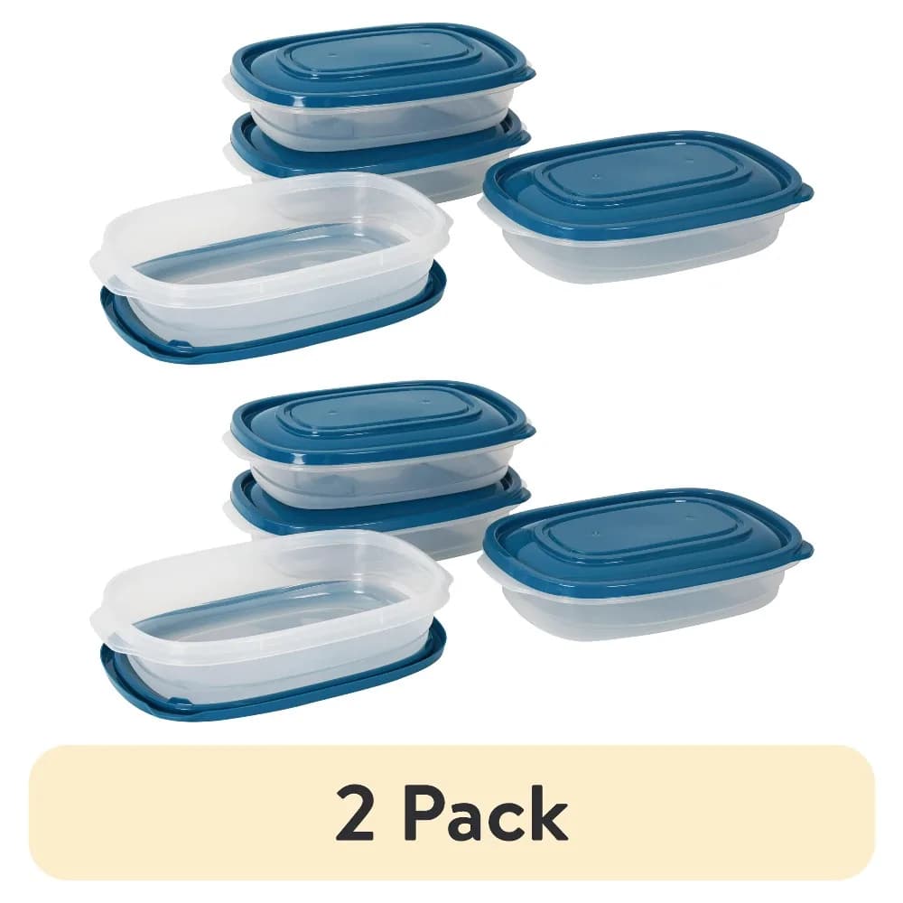 4-Pack Rectangle Plastic Food Storage Containers with Lids, 4-Cup Capacity for Meal Prep, Family Dinners, and Lunch Box Portion