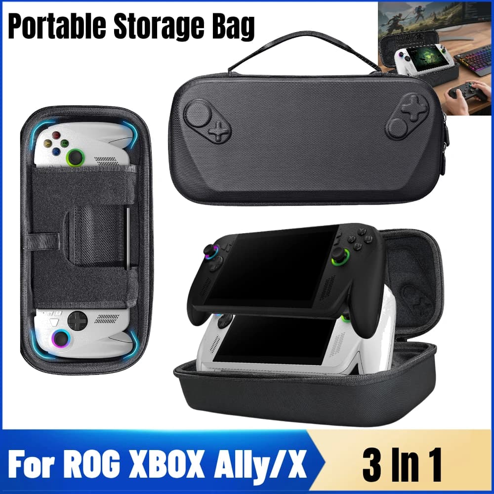 Kit di accessori 3 in 1 per custodia protettiva ROG Xbox Ally / Ally X con protezione per lo schermo e custodia da viaggio