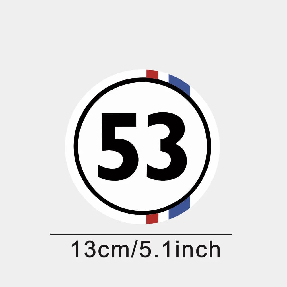 1PC Number 53 French Flag Waterproof Vinyl Stickers For Car Motorcycle Helmet Laptop Bike Decor Decal