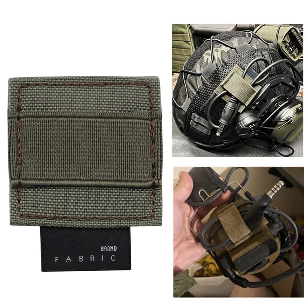 2PCS Tactical Headset Walkie Talkie Cable Wire Elastic Organizer Holder Headset Wire Harness per FAST MICH Helmet Equipment