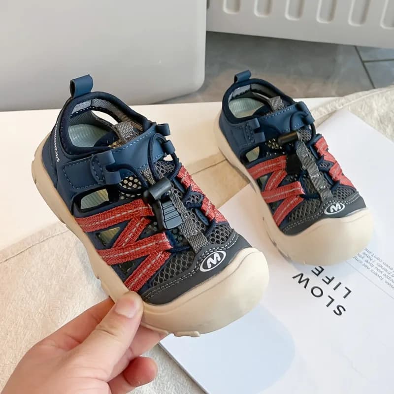 Summer Boys Girls Hollow Cool Running Shoes Kids Buckle Sandals Children Sport Sandals Baby Soft Breathable Beach Sandals