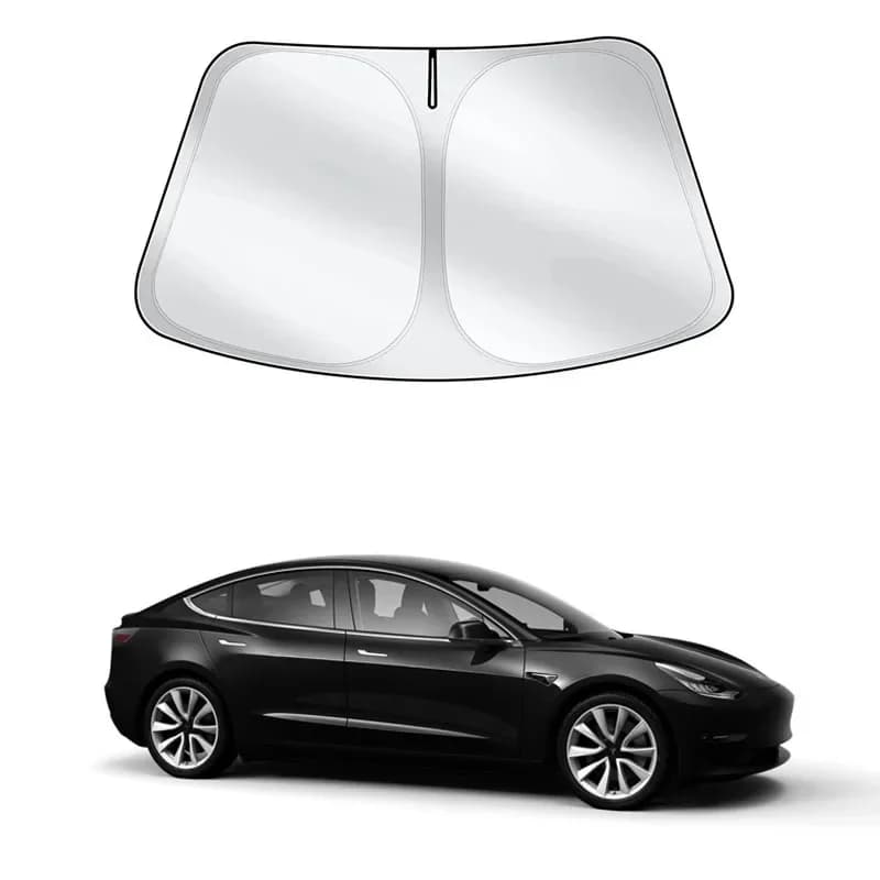 Sunshade Designed for Tesla Model 3/Y Exclusively,Car Sunshade Windshield for Sun Visor Protector Blocks UV Rays Heat