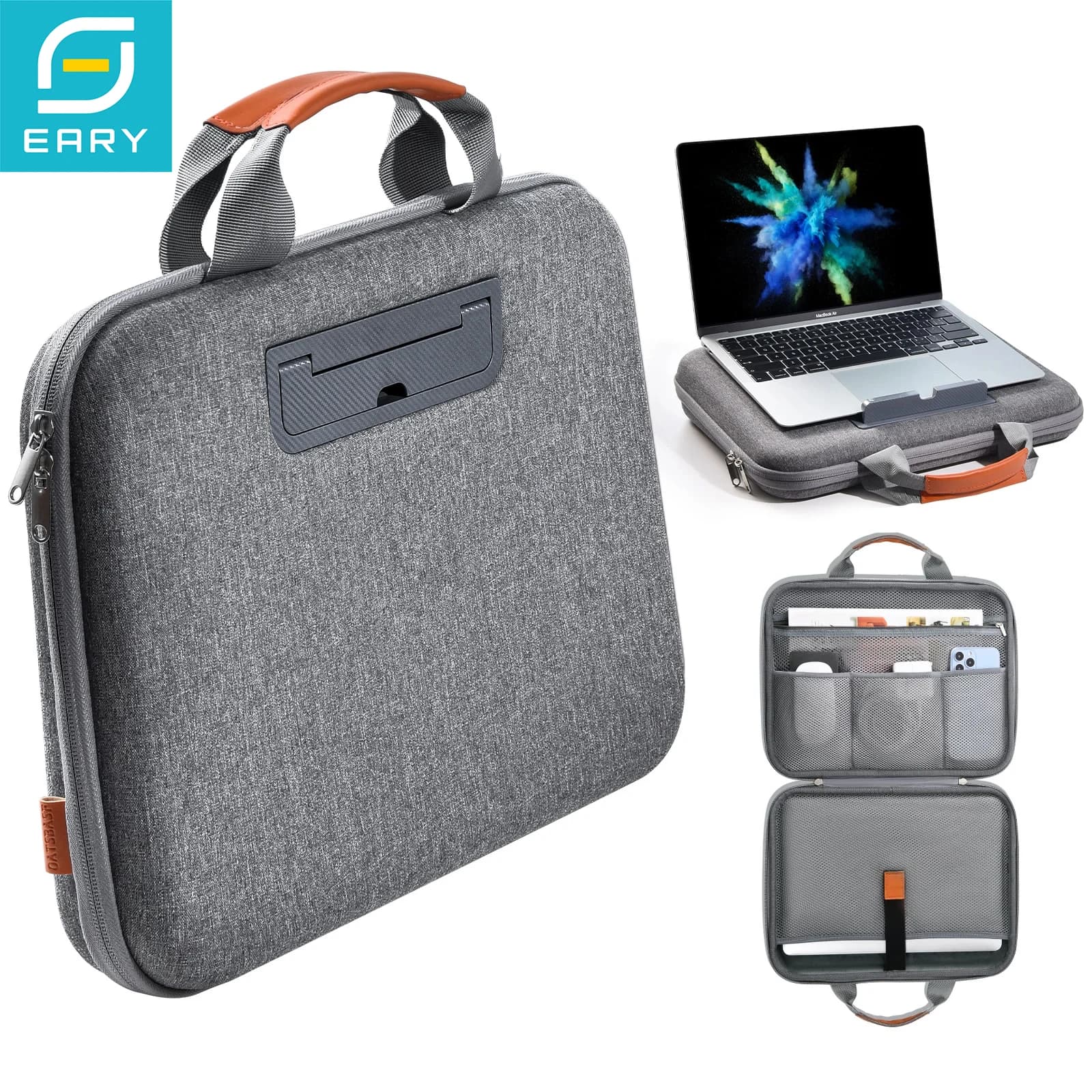 Borse per Laptop Eary per Notebook da 13.3-16.2 Pollici, Valigetta Grande per Laptop, Supporto per Tablet iPad, per Uomini, Ufficio e Viaggi