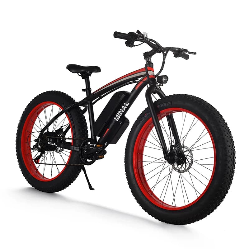 Bicicletta Elettrica 48V 350W con Ruote da 26 Pollici e Pneumatici Larghi