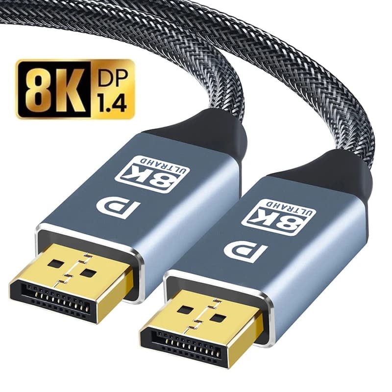 Cable DisplayPort 8K 60Hz DP 1.4 4K 144Hz Display Port Cable Displayport 2K 240Hz for PC Laptop TV Audio Projector Video Cor