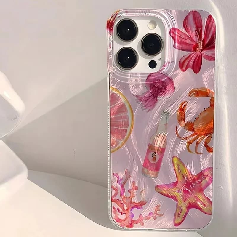Custodia per telefono Marine Life per Xiaomi Redmi Note 15 14 13 12 Pro Plus 12S 15C 15 A5 14C 12C 13C 12, morbida trasparente con motivo Medusa e Piuma