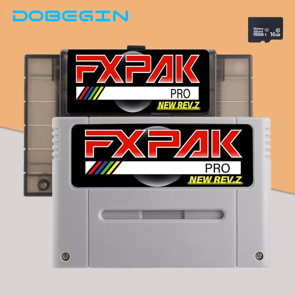 Cartuccia di Gioco FXPAK Pro SD2 Rev.Z 5000 in 1 per Console SNES/Super Famicom JP/EU/US 16-bit con Scheda da 16GB, Supporto SA1 RPG