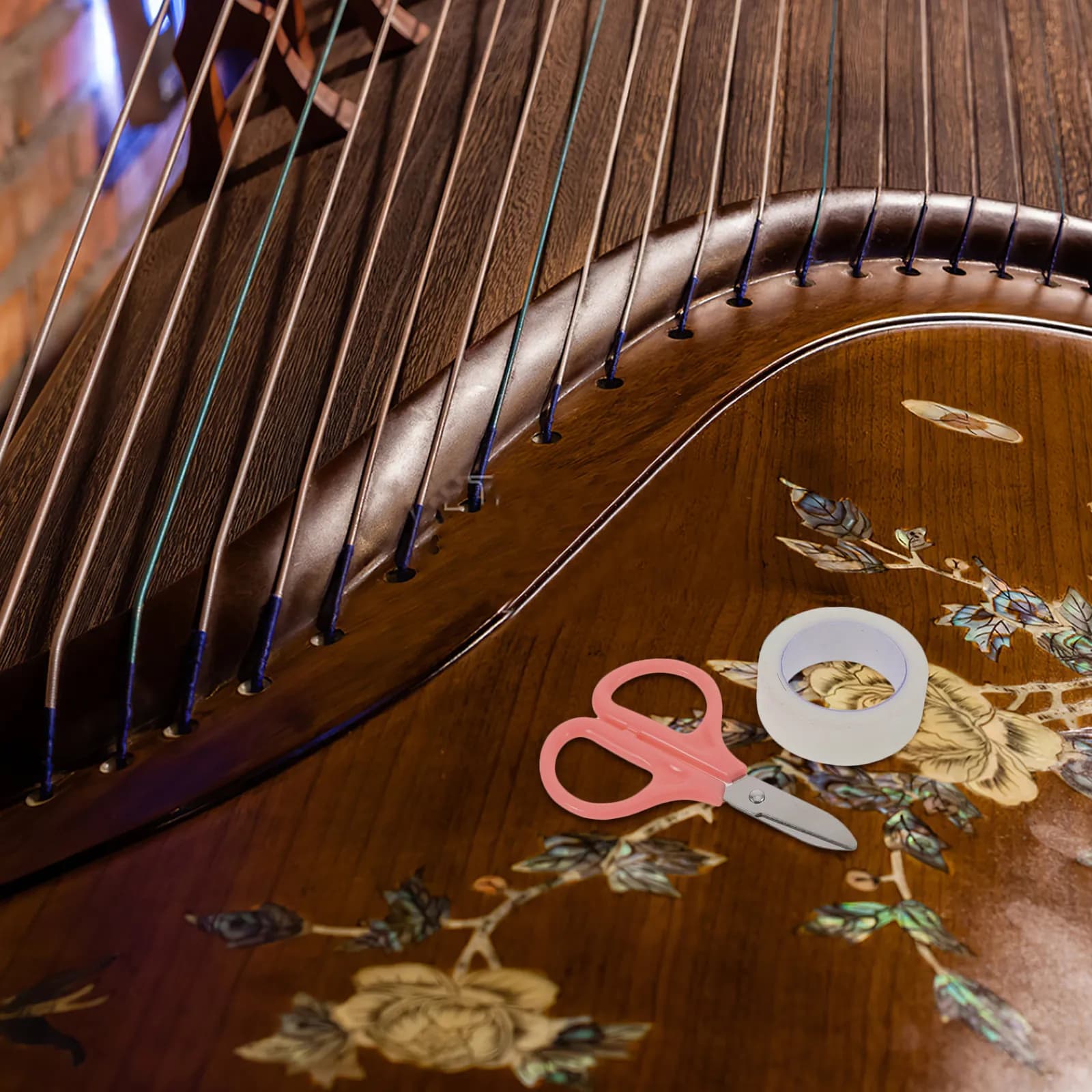 5 Rotoli di Nastro Adesivo per Guzheng, Protezione per Dita Ultra-Sottile Trasparente e Traspirante per Citera Cinese, Pipa, Chitarra, Ukulele