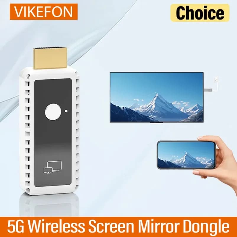 Plug and Play 5G Wireless HDMI-Compatible Screen Cast Dongle Low Latency Mirror Adapter For Projector Monitor TV