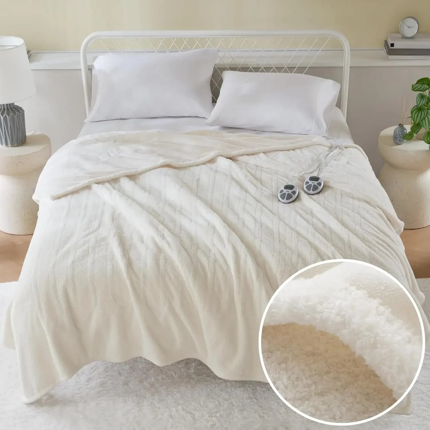 Heated Blanket, Eletric King Size Blanket, Soft, Warm, Fuzzy Heating Blanket King for Office, Couch, 1-12 hr Auto Shut Off Timer