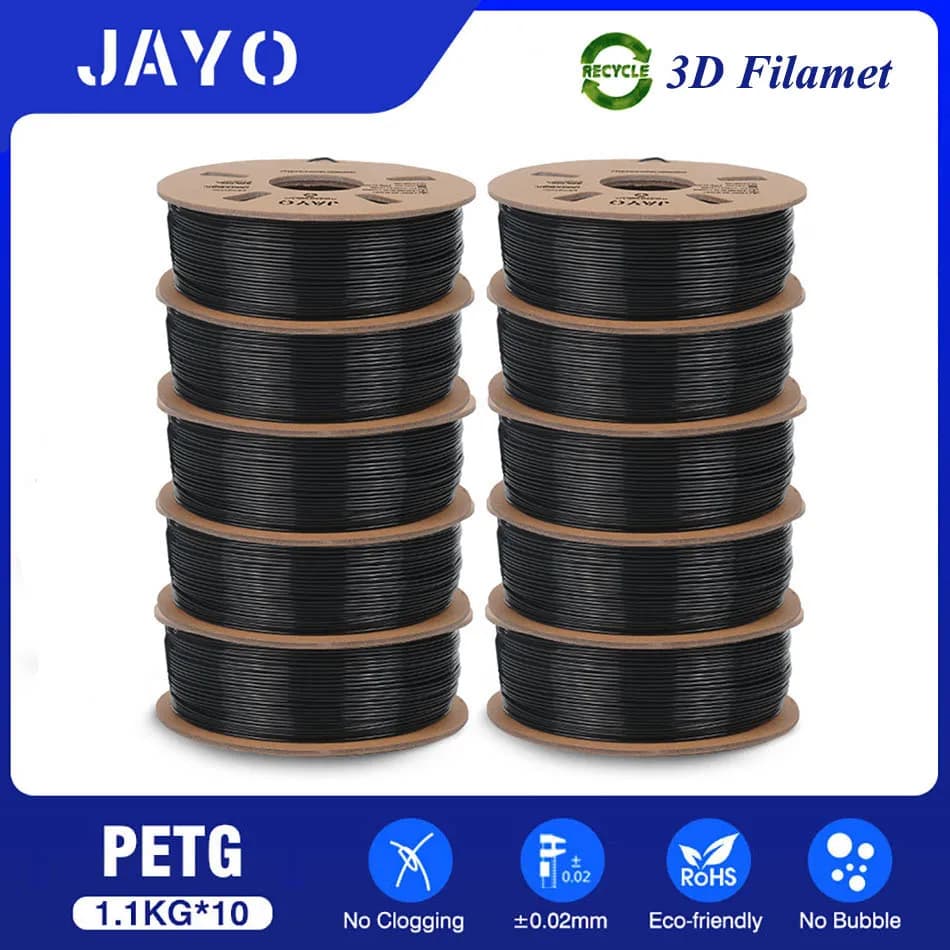 JAYO PLA /PETG/PLAMETA /SILK PLA Plus filament 1.75mm PLA 3D filament 1.1KG 10 pcs/set 3D printing materials for 3D printer FDM