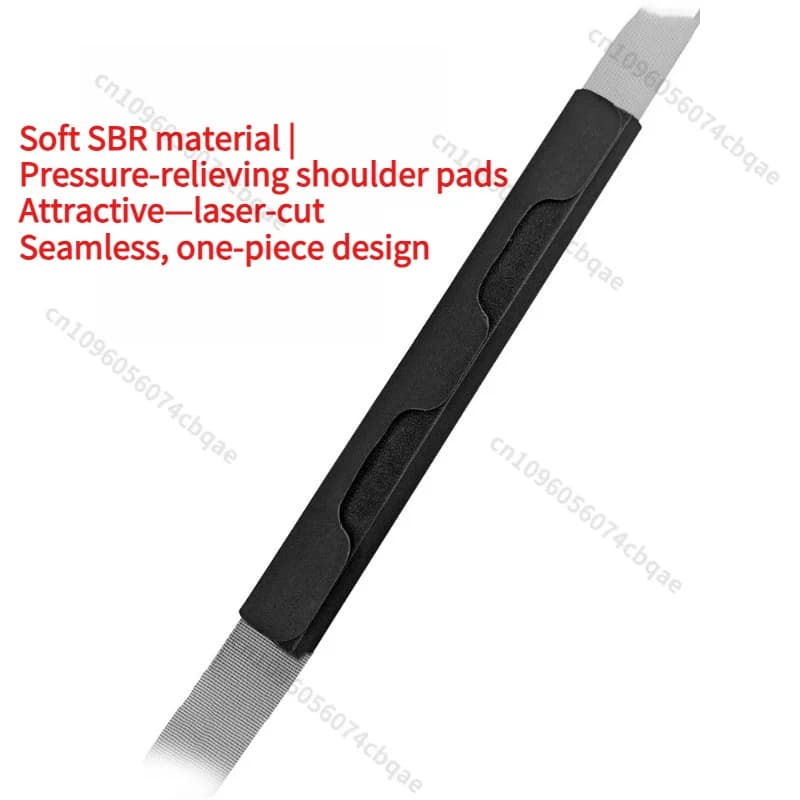 SBR Pressure Relief Shoulder Pad Non Slip Velcro Bag Strap Cushion for Thin Backpack Crossbody Straps