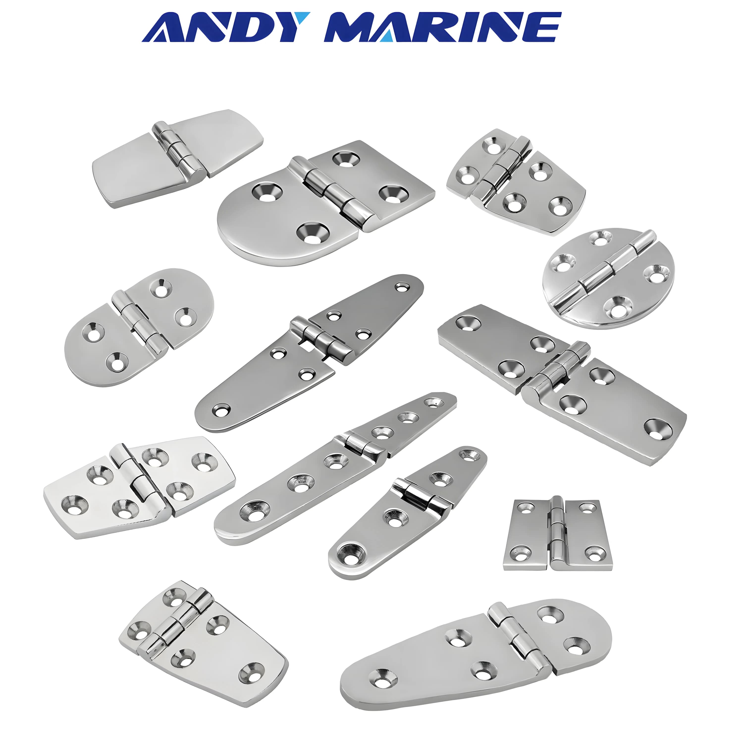 Porte dell'armadio con cerniera piatta con cerniera in acciaio inossidabile 316 per finestre Cerniera da ponte con cinghia in ghisa da 4/6 fori per hardware per barche