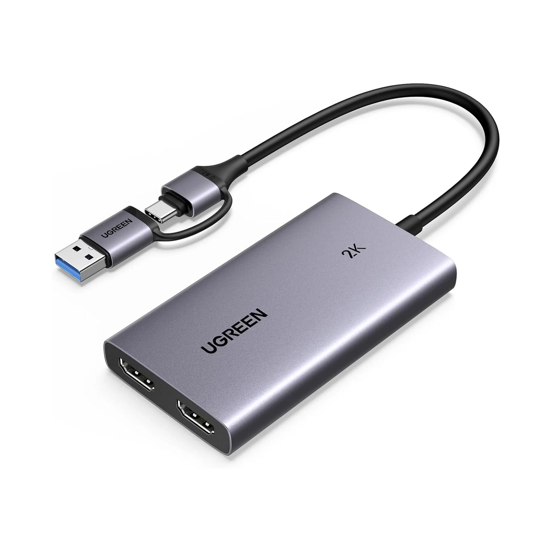 Scheda di acquisizione UGREEN 2K@30Hz HD-MI, scheda di acquisizione video passthrough 4K@30Hz USB 3.0 Full HD 1080P 60FPS a bassa latenza