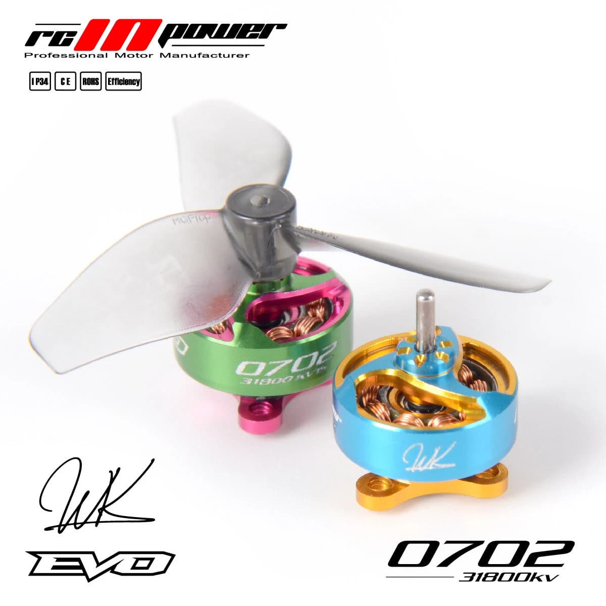 RCINNOPLE EVO 0702 Motore Brushless Huafei da 65mm Leggero per FPV Indoor Racing