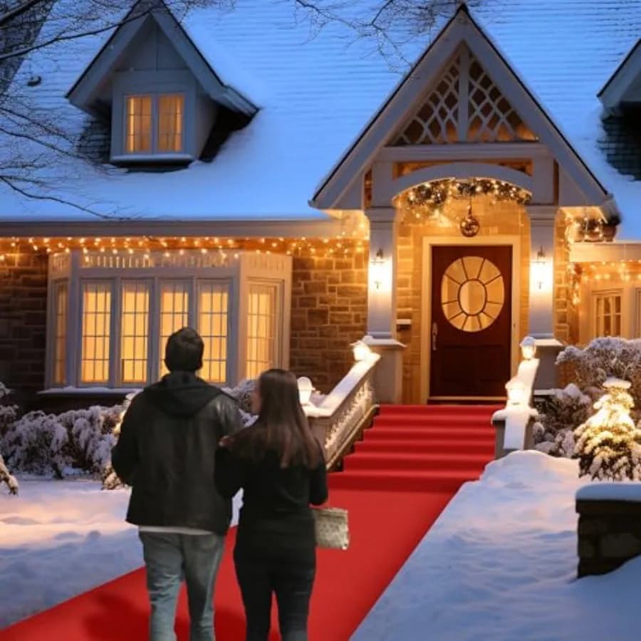 Red Carpet Runner for Party, 40GSM 2.62FTx5FT Carpet Party Decorations Runway Rug for Prom Felt Non-Woven Fabric, Runner Rug fo
