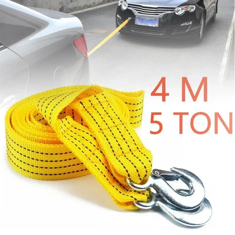 3/4 m car tow cable, durable, 5 ton, tow rope, tow rope, van hooks, road recovery, car accessories, car tow belt