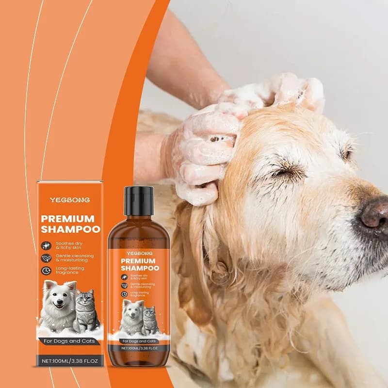 Shampoo per animali domestici con formula sicura ed efficiente da 100 ml per cani e gatti, rimuove l'odore e il prurito groviglio, repellente per le pulghe e insetti