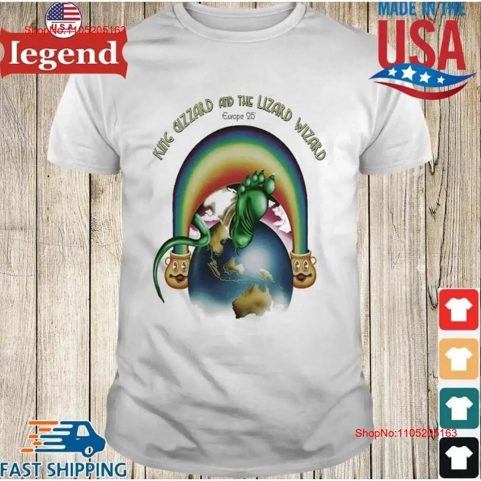 King Gizzard The Lizard Wizard Forest Hills Stadium Queens Ny Aug 1 2 2025 T Shirt vintage Lavato grafica moda Allungata