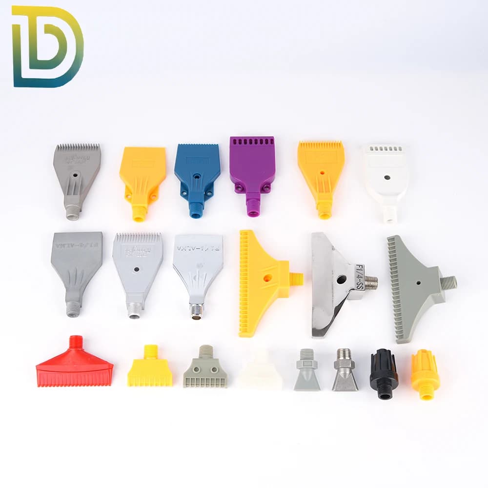 Adjustable Flexible Air Nozzle with Universal Hose, 14 Types Plastic Wind Jet Nozzle for Industrial Blowing, Cooling