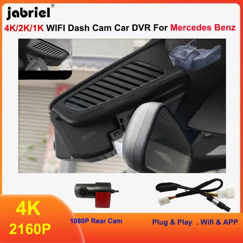 Dash Cam 4K UHD for Mercedes Benz CLA GLA 180 200d 220 220d 250d X156 A180d A200 A220d A220d A220 W176, DVR for Auto
