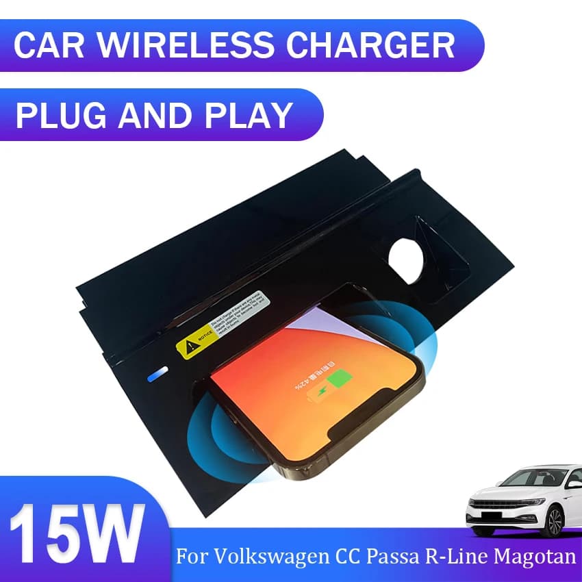 Auto Caricatore Senza Fili QI caricatore del telefono custodia di ricarica Per Volkswagen CC Passa R-Line dal 2016 al 2018 2019 2020 Per VW Magotan B8 2020