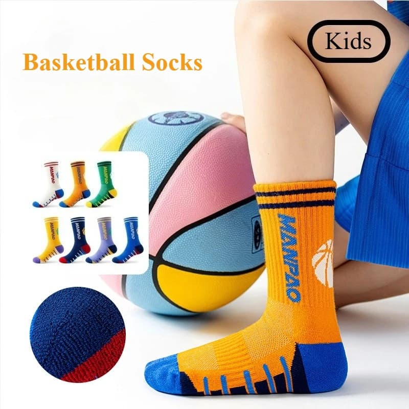 Calzini sportivi per bambini Supporto per caviglia imbottito in spugna di cotone traspirante per la corsa Allenamento Calzini sportivi Abbigliamento quotidiano scolastico