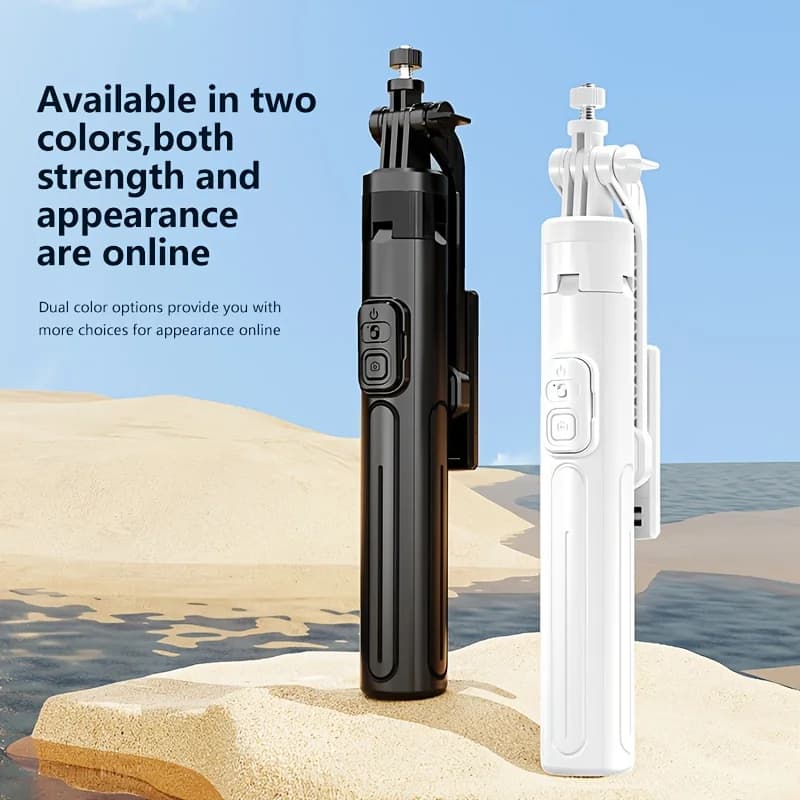 Bastone selfie, treppiede wireless universale per telefono cellulare, selfie stick con un'altezza di 1,3 metri, supporto per cellulare, anti-vibrazione