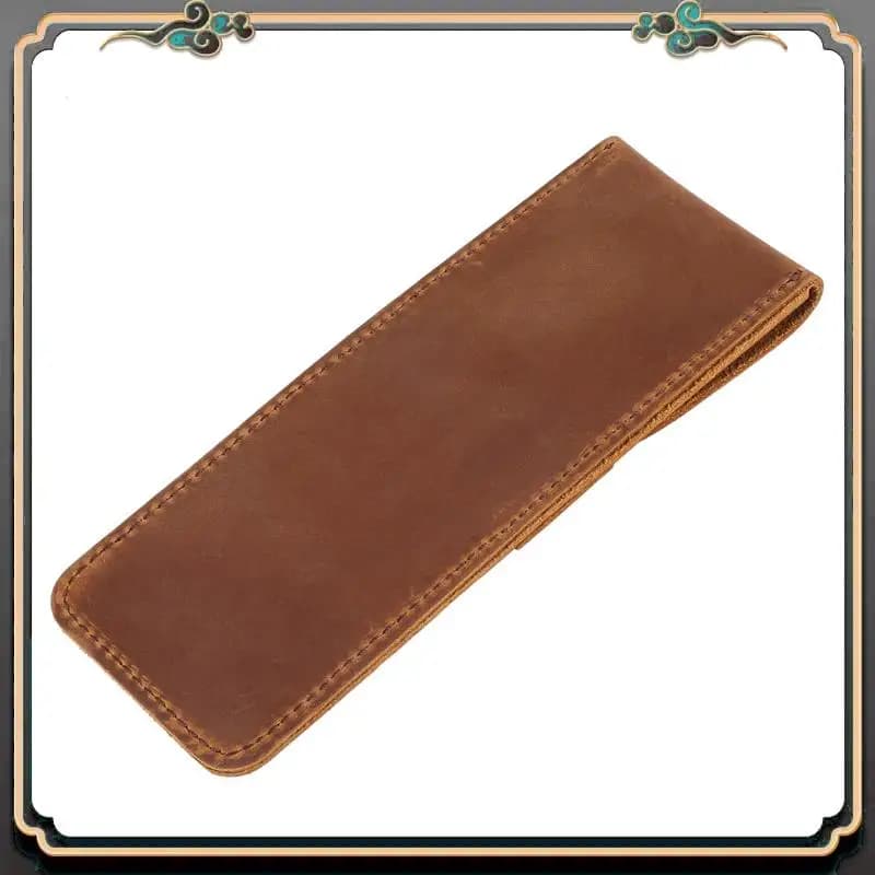 Reliable-3X Handmade Leather Pencil Storage Bag Cowhide Fountain Pen Case Holder Vintage Retro Accessories For Travel Journal A