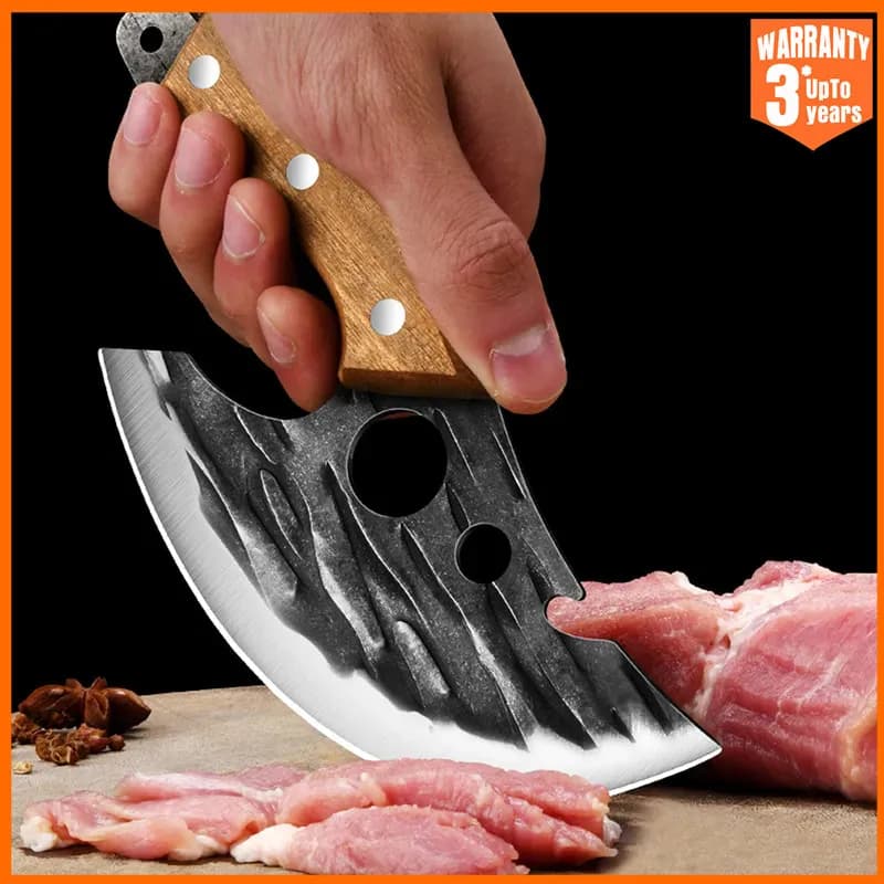 Bone Knives Mannaia Hand Forged Kitchen Knives Wooden Knife Butcher knife Stainless steel kitchen knife Kitchen knives