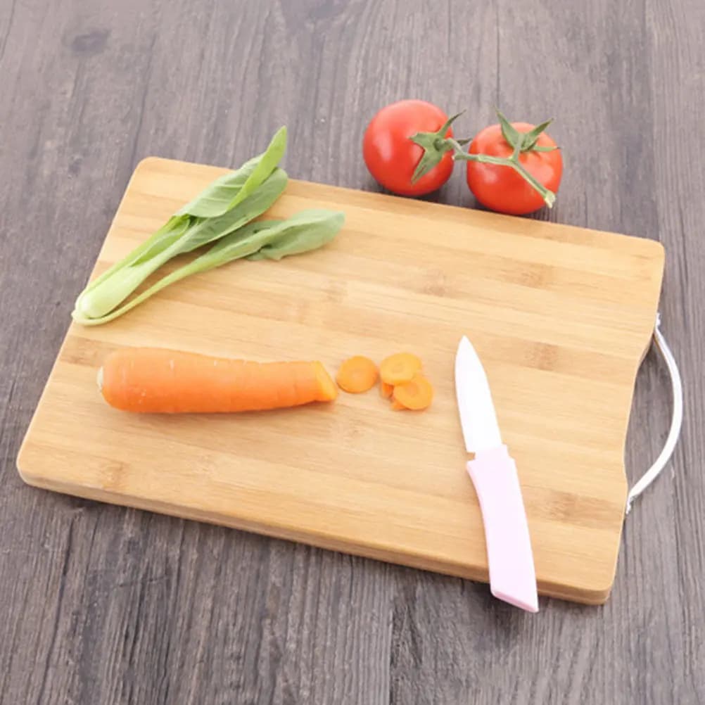 Small Bamboo Cutting Board Kitchen Double-Sided Mildewproof Sturdy Handle Chopping Block for Kitchen Chopping Sheets