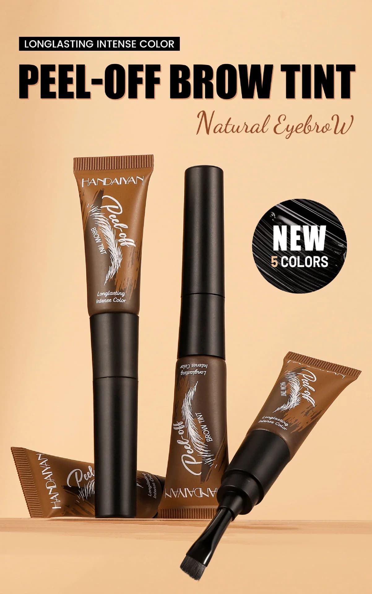 Hair Color Mascara, Waterproof, Styling, Color Retains, Comes with Brush Head, Removable. Hair Color Mascara.