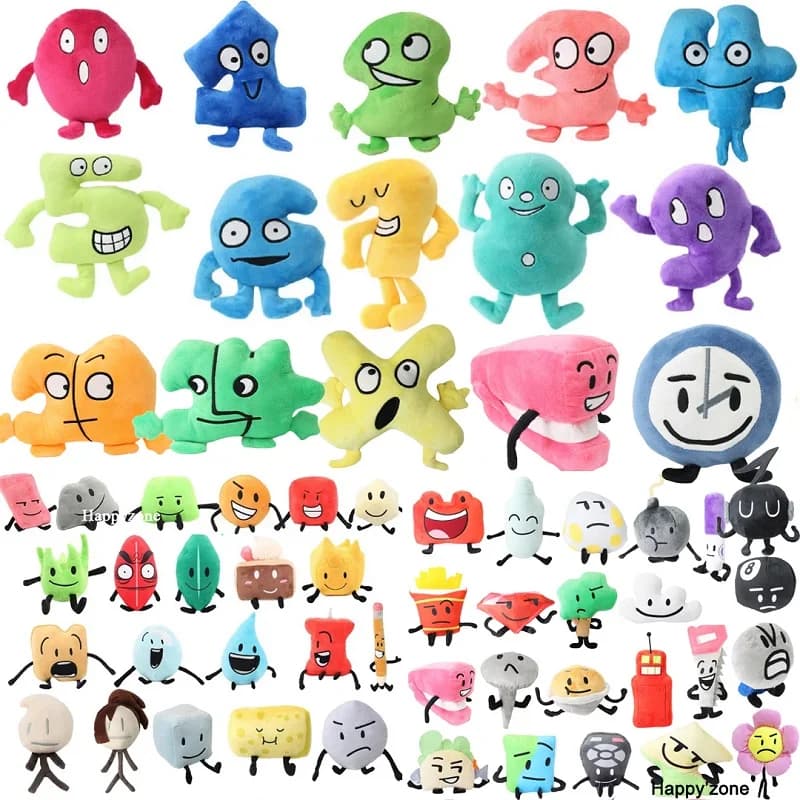 Nuovi Arrivi: Peluche BFDI Battle For Dream Island, 70 cm, Pupazzo Morbido, Animale di Peluche, X Number, Blintz, Block, Marker, Stapler, Patatine Fritte