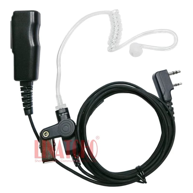 Walkie talkie radio bidirezionale UV-5R TK-3107 TK-378G Auricolare con tubo d'aria a radiazione acustica a 2 pin