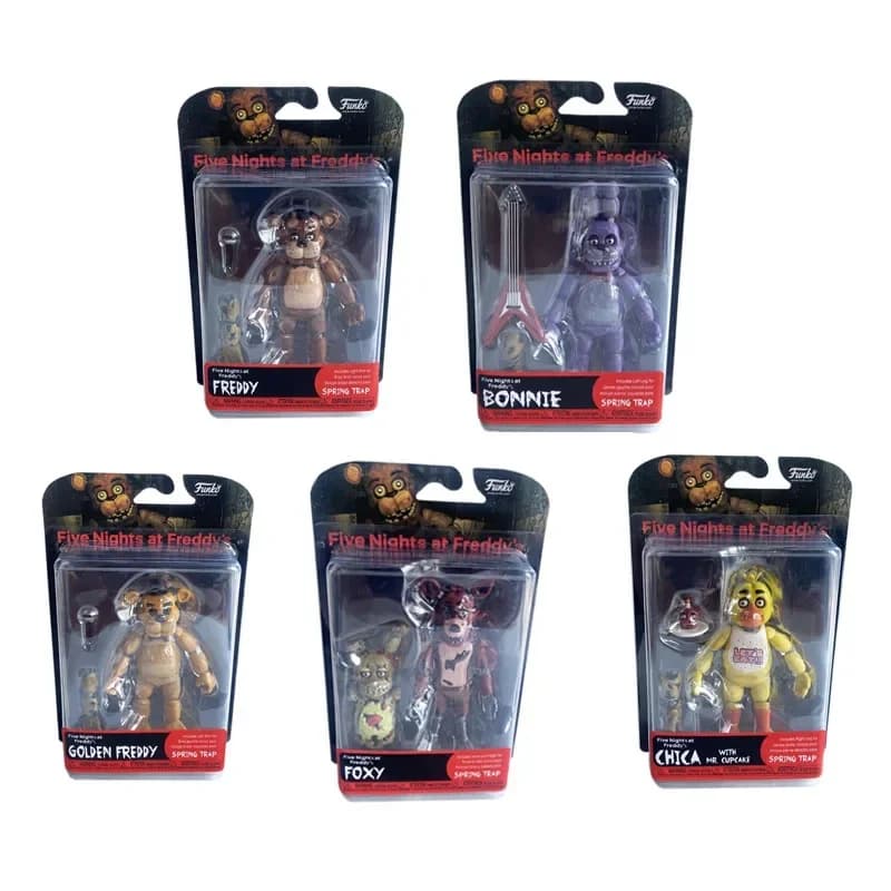 Figure FNAF da 14CM, Nightmare Freddy, Bonnie, Foxy, Chica, Action Figure Articolate, Blacklight Freddy, Frostbe, Modelli in PVC da Collezione