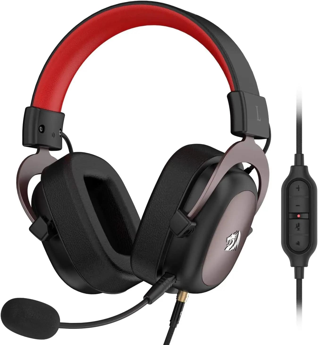 Redragon H510 Zeus wired gaming headphones - 7.1 surround sound - Memory foam ear cushions - Detachable microphone for 53 mm driver