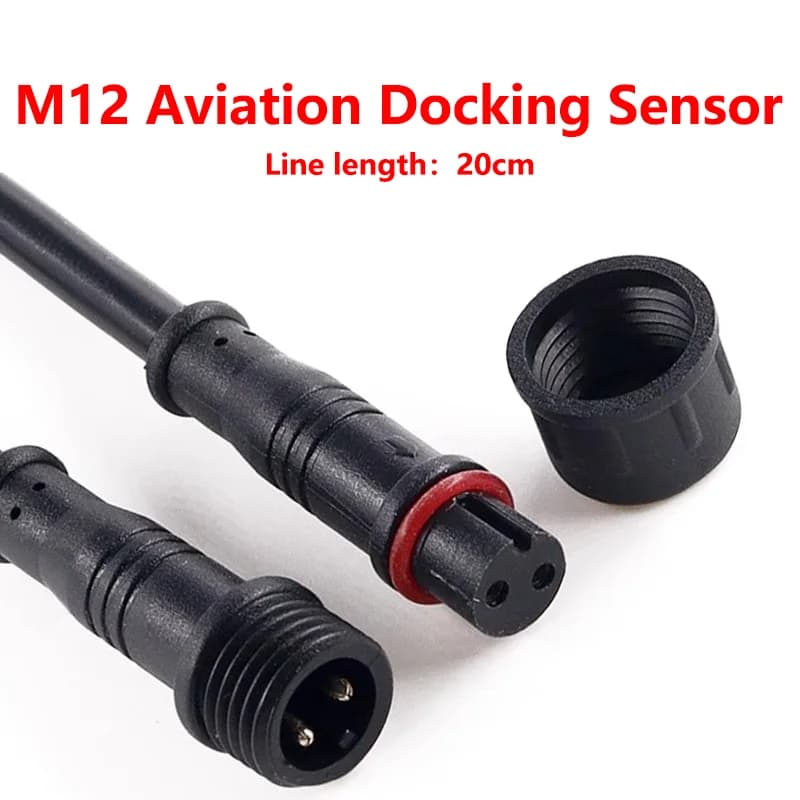 5/20Pcs M12 Waterproof 2 3 4 5Pin IP65 Cable Wire Plug for LED Strips Male and Female Jack 20cm Length Connector Small Size Head