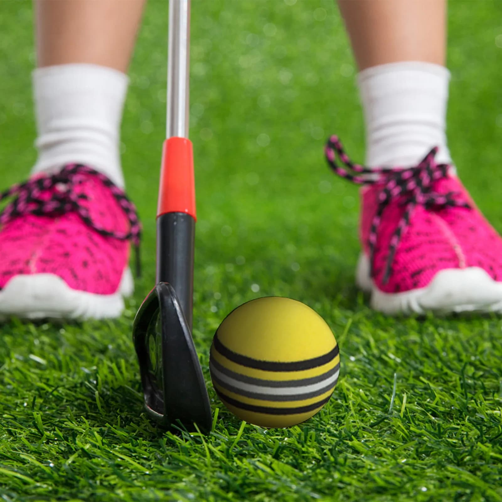 25 Palline da Golf Indoor in EVA Arcobaleno, Morbide e Leggere, Design Sicuro per Allenamento e Pratica