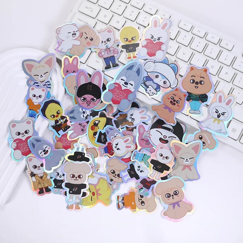 50 pezzi di album adesivi STRAY KIDS, taccuino portatile di cartoni animati, palloncini graffiti, adesivi per bambini, regalo per ragazza SKZOO