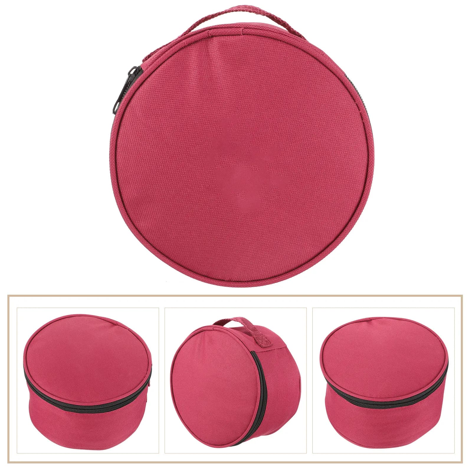 Singing Bowl Carrying Bag Crystal Bowl Carry Case Instrument Case Premium Cloth Storage Smooth Zipper Closure Dustproof