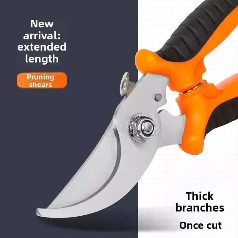 Fruit scissors shaped as a bird beak for pruning of branches, labor-saving pruning, gardening scissors for stainless steel collection